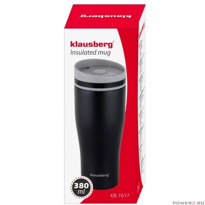 Cana termica, bej, 380ml, termos, inox, Klausberg