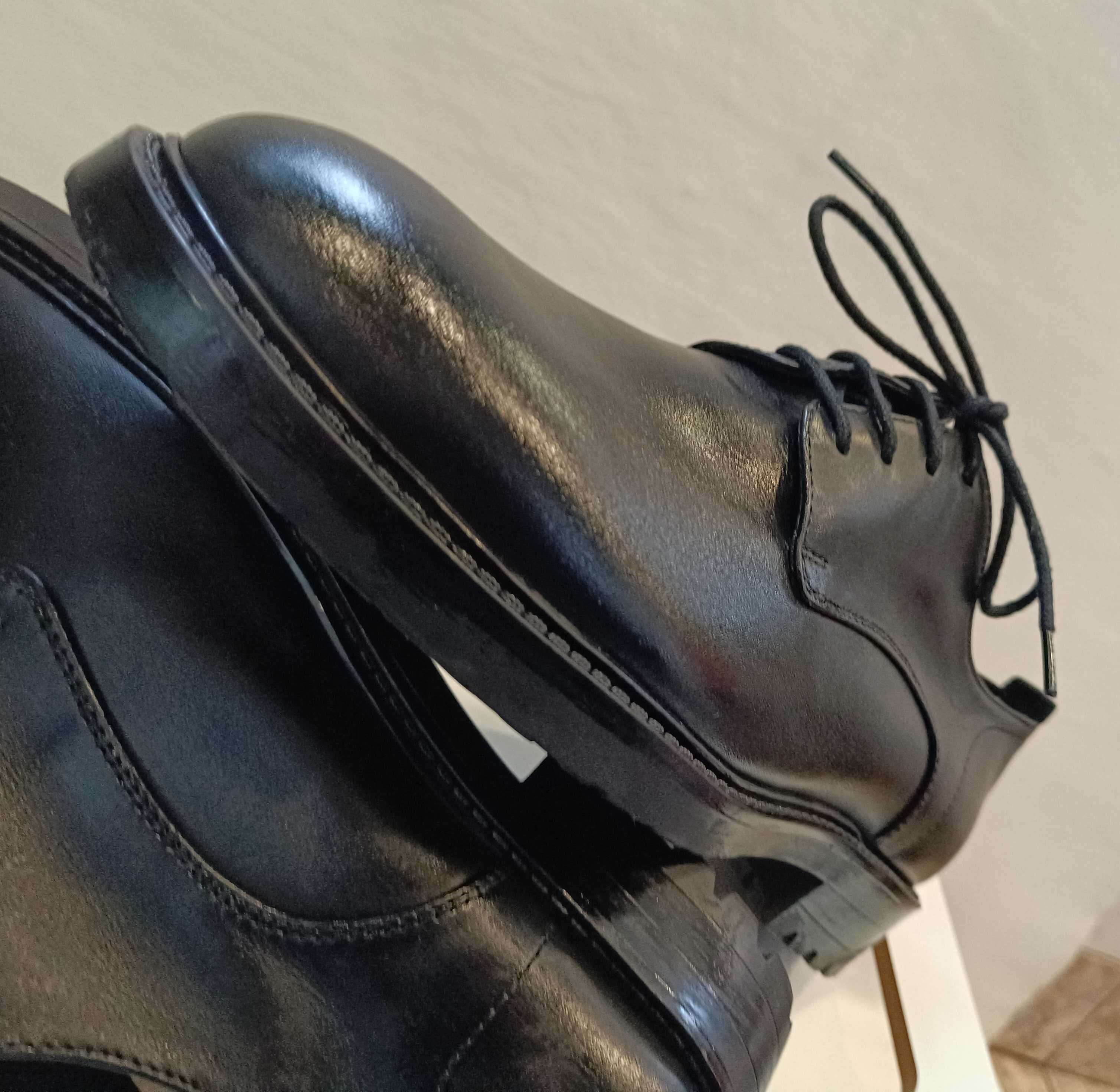 Pantofi derby plain toe 43 premium Lumberjack piele naturala moale
