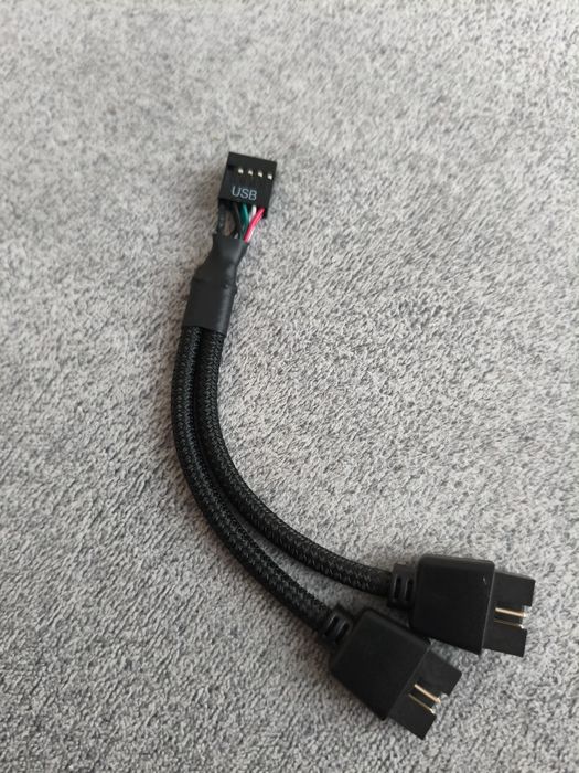 iHaospace USB 2.0 9-pin Splitter – Extensie placă de bază, 1 la 2,