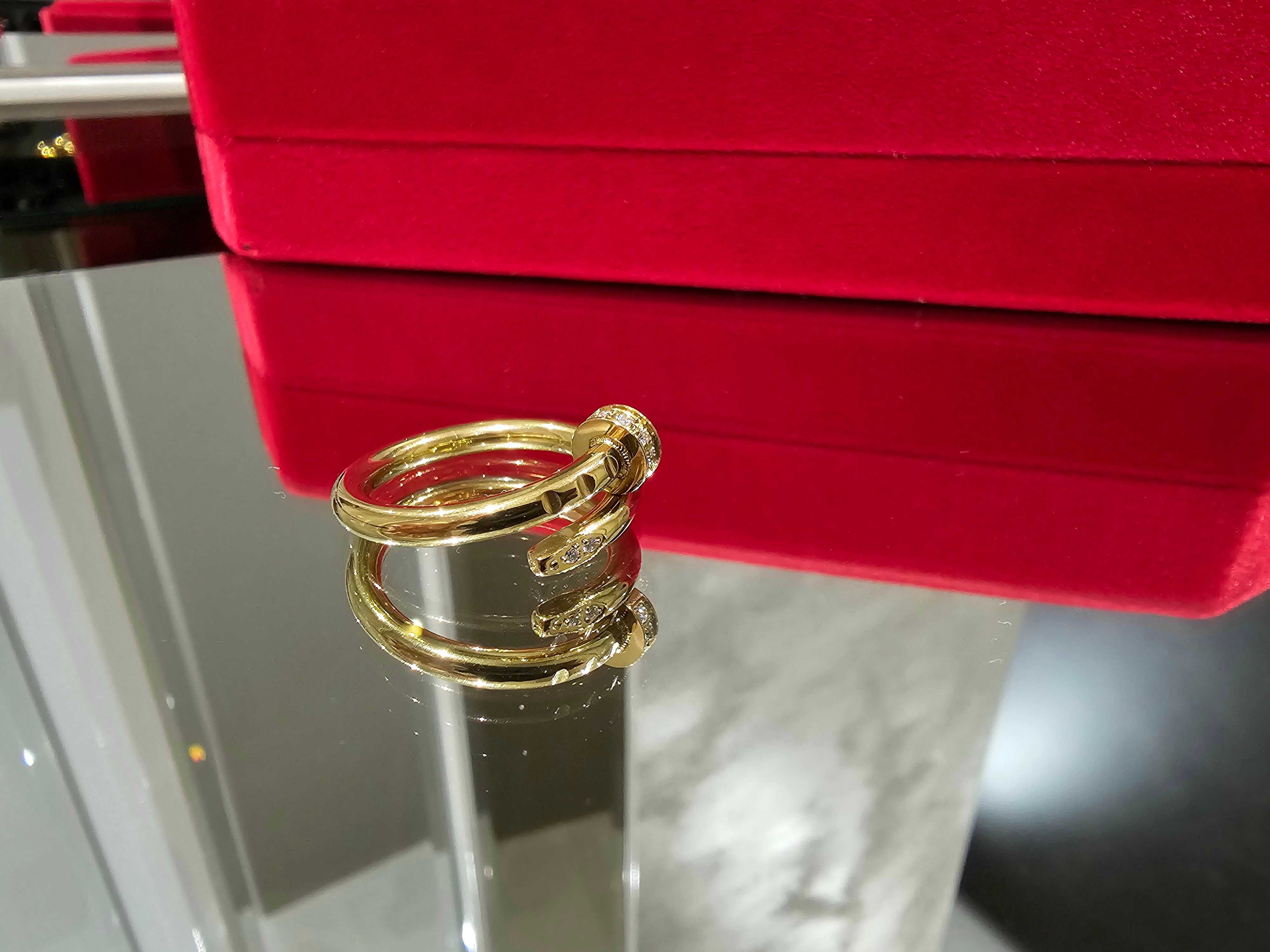 CARTIER Nail Juste un Clou Classic Gold Diamonds Пръстен Пирон