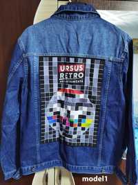 Geaca denim blugi Ursus Retro S/M Nou Made Romania Transport Gratuit