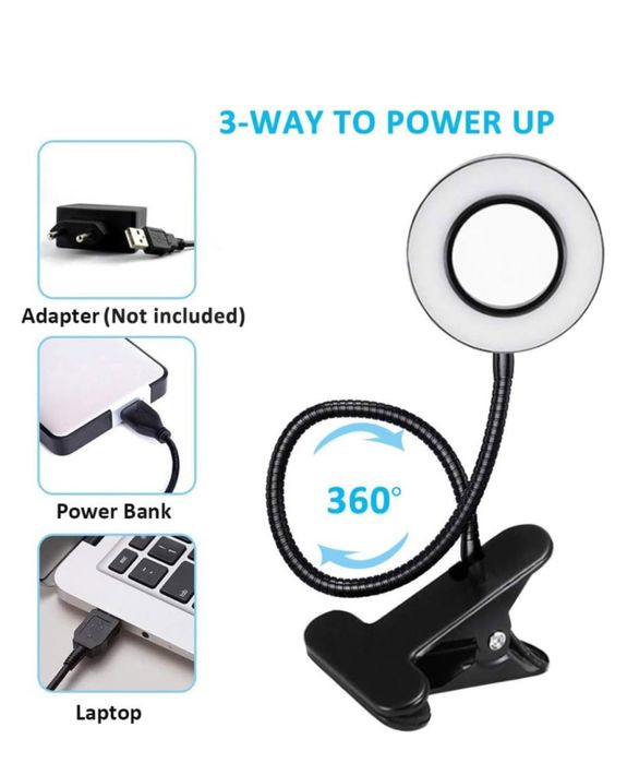 Lampa de birou LED, USB, negru, flexibila NOU NOUȚĂ