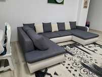 Vand coltar/canapea extensibil, tip U pt living