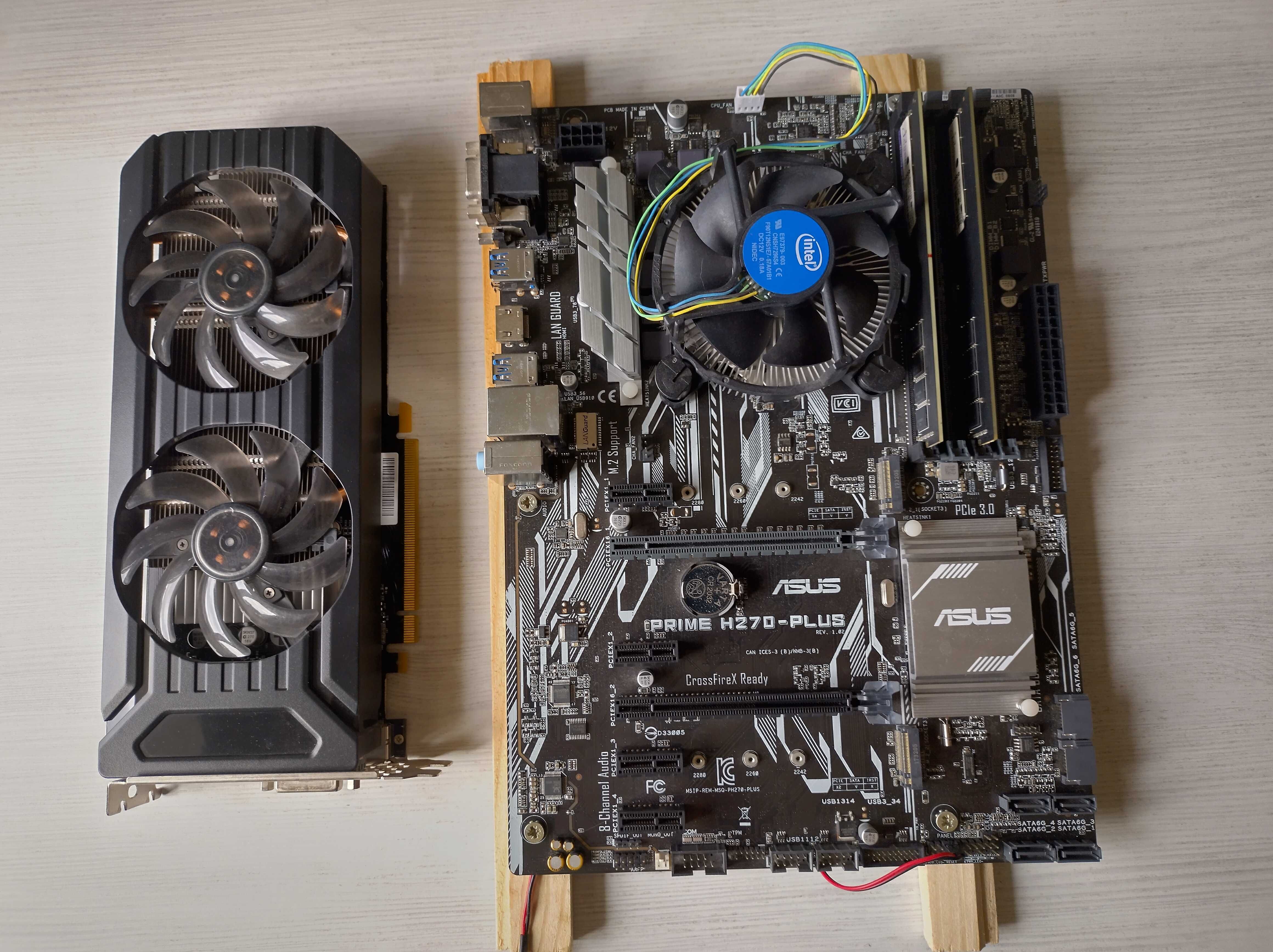Дънна платка с процесор i5-6500, памет DDR4 16GB и NVIDIA GTX 1060