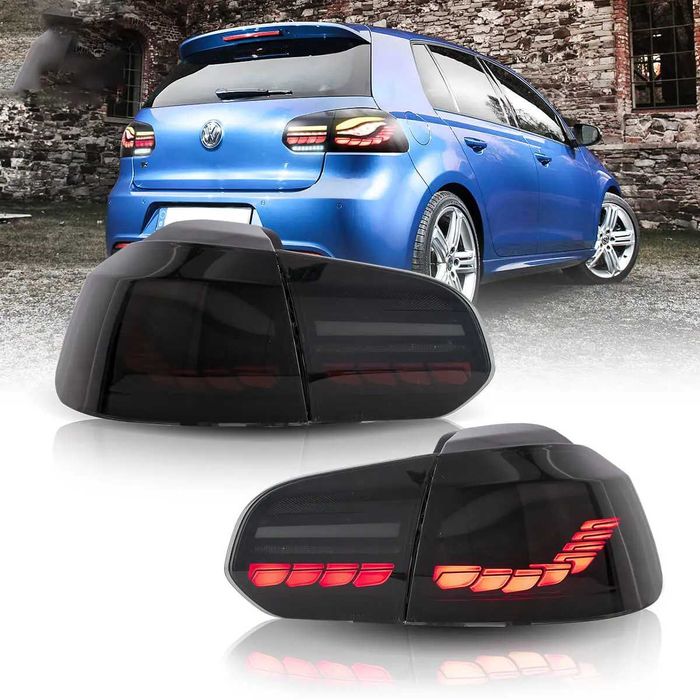 Комплект OLED стопове с динамични мигачи GTS style за ГОЛФ 6 Golf