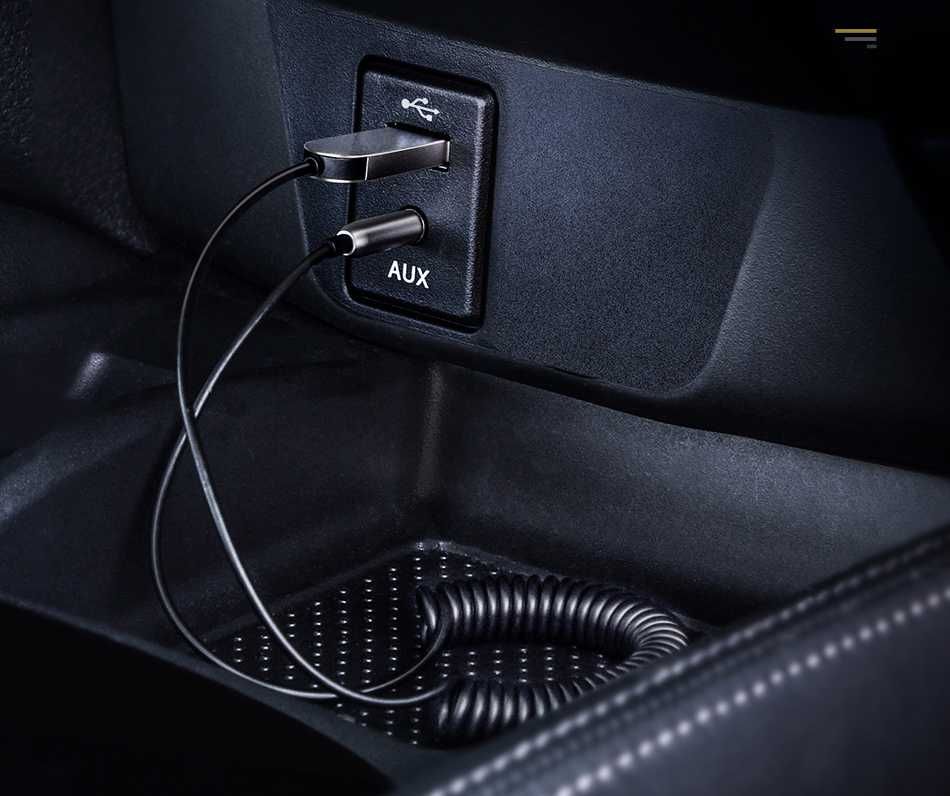ВИСОК КЛАС Безжичен автомобилен адаптер AUX Bluetooth