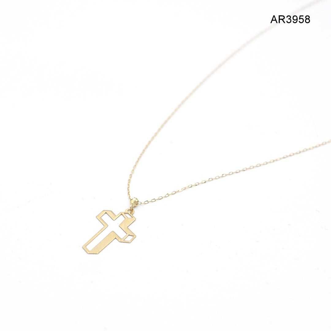 Lantisor cu cruciulita Aur 14K, 45 cm ARJEWELS [AR3958]