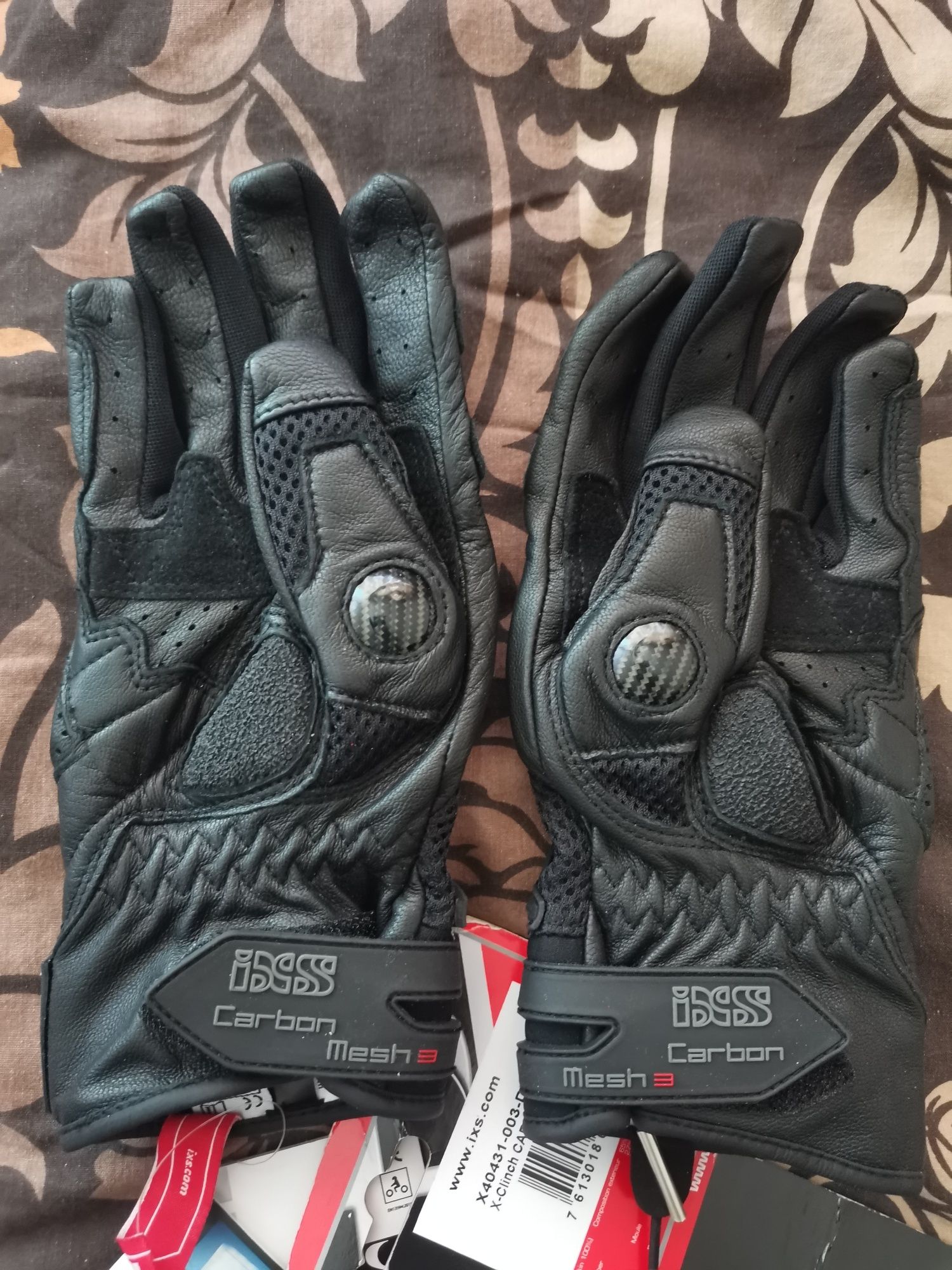 Кожени Ръкавици за мотор IXS Carbon Mesh 3