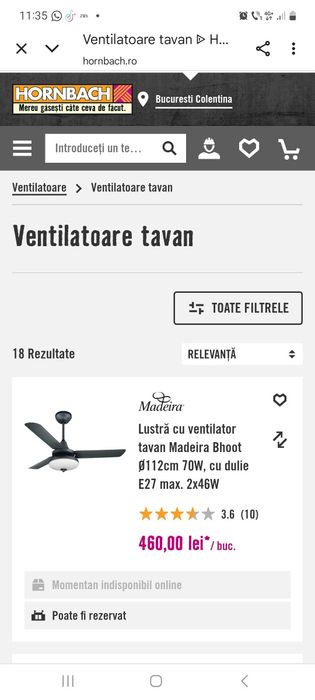 Ventilator tavan