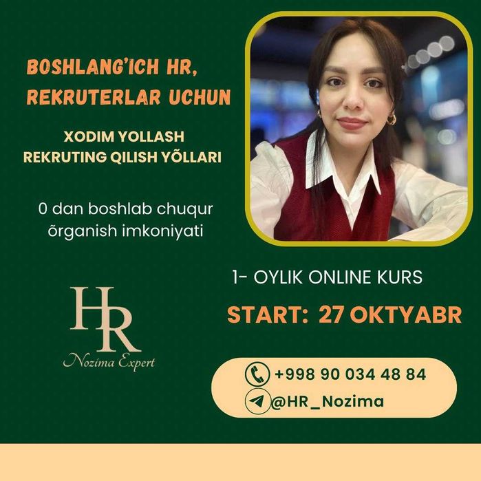 Rekruting kursiga start beriladi 27 oktyabrda onlayn formatda