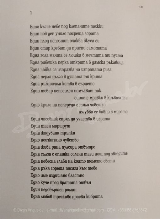 Стихосбирка с 1-ва награда от конкурса "В. Ханчев" - Ст. Загора