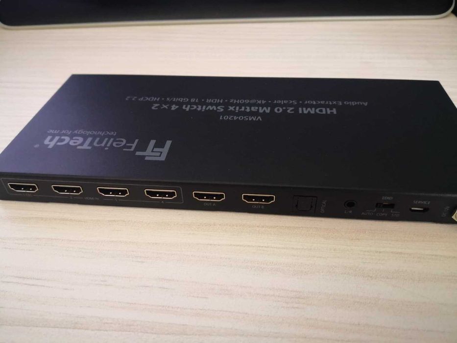 FEINTECH VMS04201 HDMI 2.0 Matrix 4x2 cu ARC și extractor audio- NOU