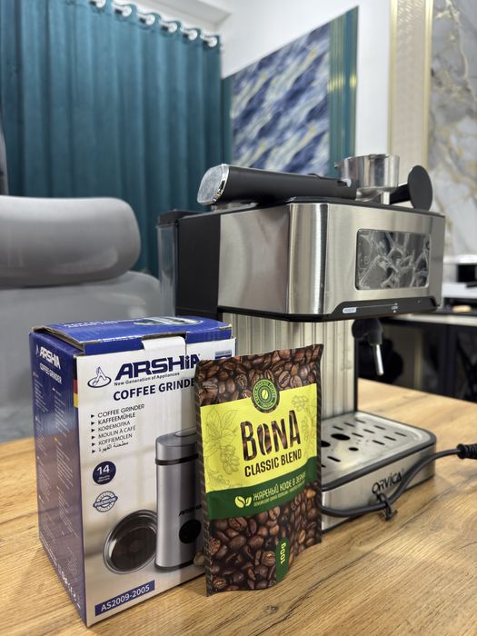 Ovrica brandidan ostida kofe aparat