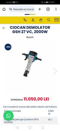 Schimb picamer Bosch GSH 27 profesional cu auto