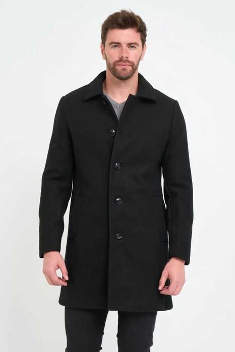 Palton slim de lux 48 M 50 L Michael Kors NOU lana si casmir negru