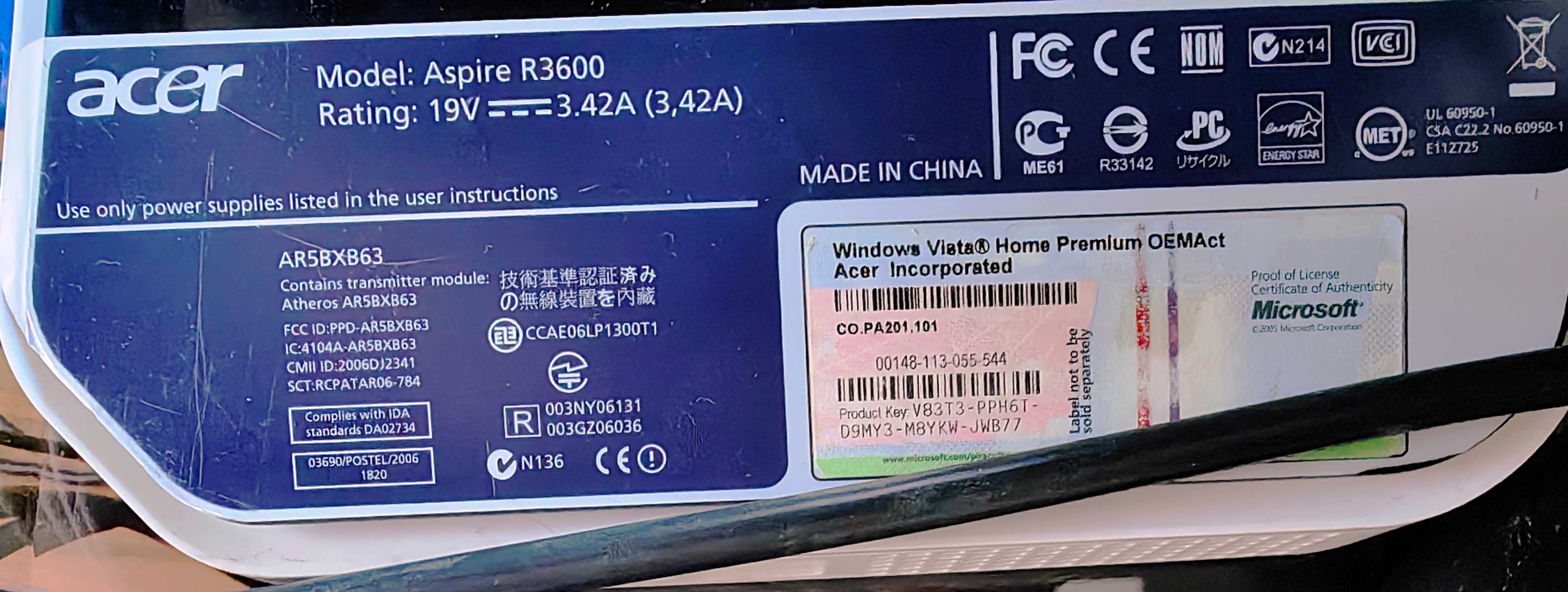 Настолен компютър Acer Aspire Revo R3600 Atom N230 1.6GHz 2GB 160GB