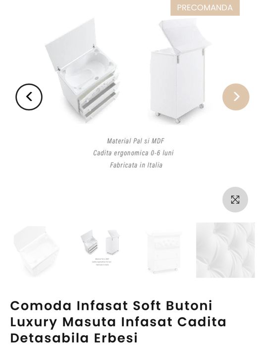 Comoda Infasat Luxury Masuta Infasat Cadita Detasabila Erbesi