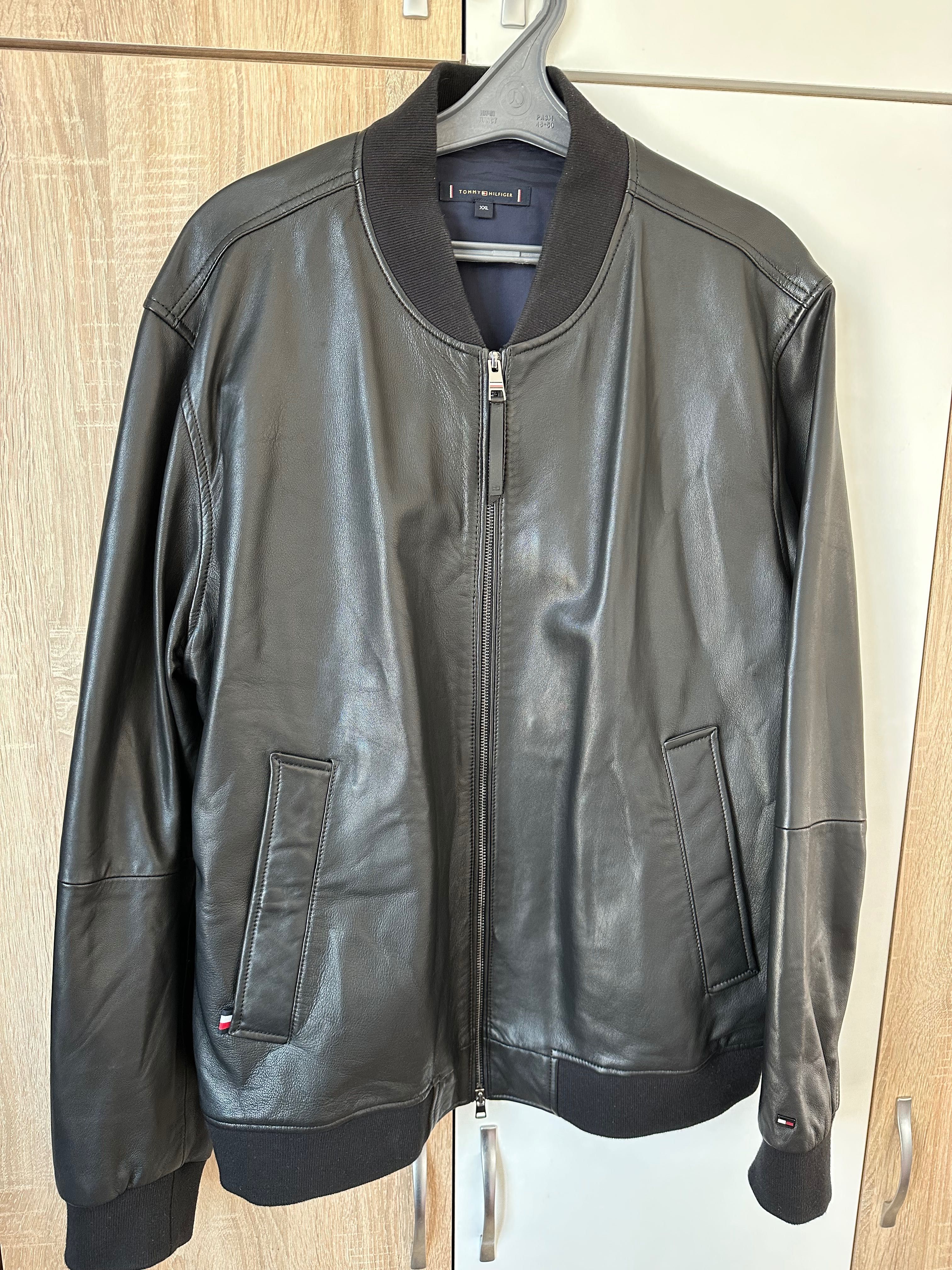 Оригинално кожено яке Tommy Hilfiger XL