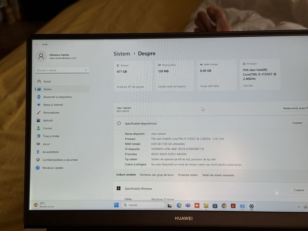 vand macbook huawei 16 inch subtire