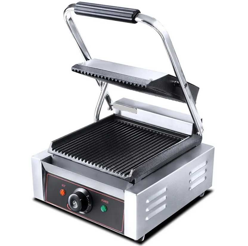 Grill panini,Gratar electric profesional cu suprafata striata 1800WNOU