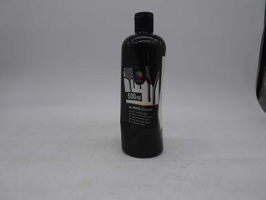 Vopsea acrilică OfficeTree neagră 500ml Vopsea acrilică pe bază de apă