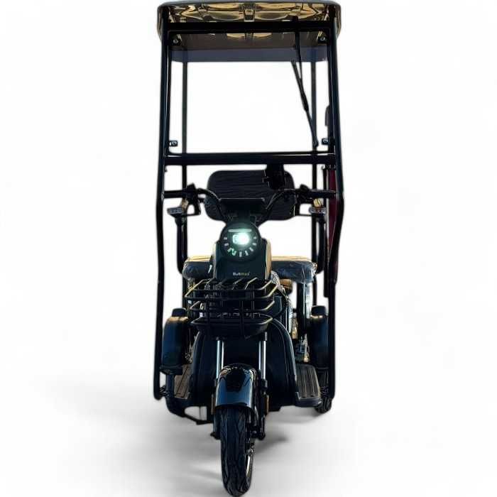 Триместна електрическа триколка С2+ С Покрив, 1500W, 5 батерии