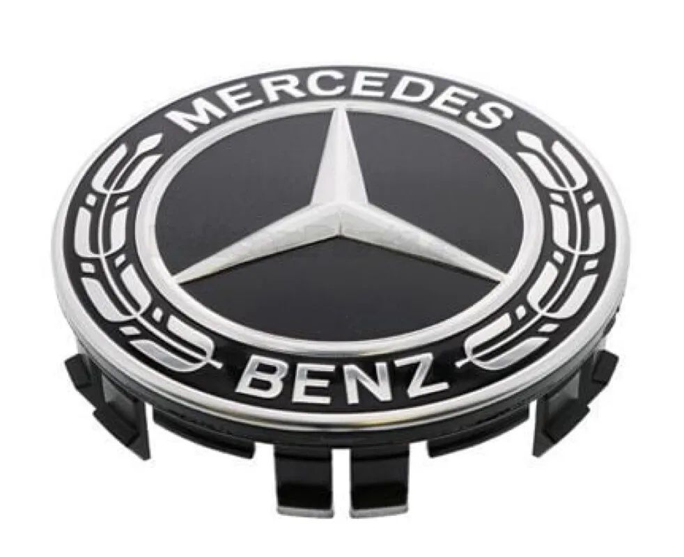 Set 4 capace roti jante aliaj Mercedes 75 mm negru sau argintiu