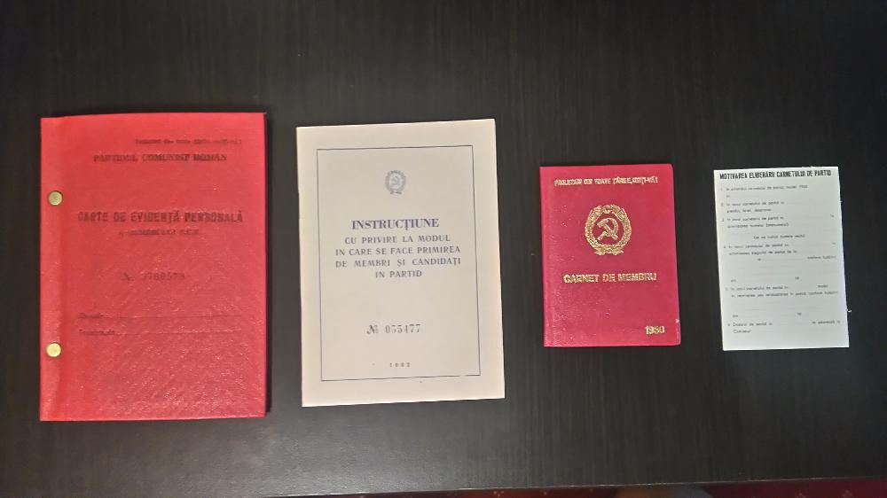 Comunism Ceausescu PCR UTC - carte de evidenta personala si altele