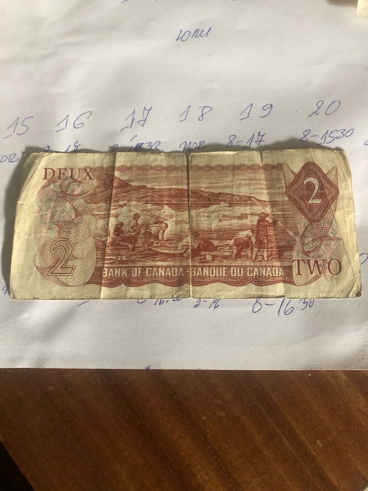 2 канадски долара запазени 1974