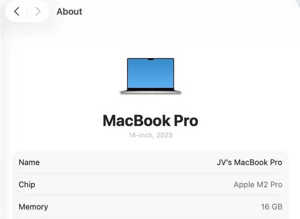 MacBook Pro 14” M2 Pro (16Gb/512Gb) • Идеальное состояние • 139 циклов