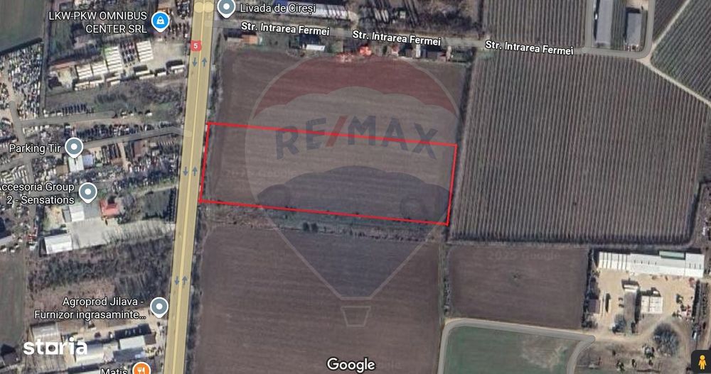 Teren intravilan 19.200 mp | Deschidere 77 ml la DN5 | 1 Decembrie