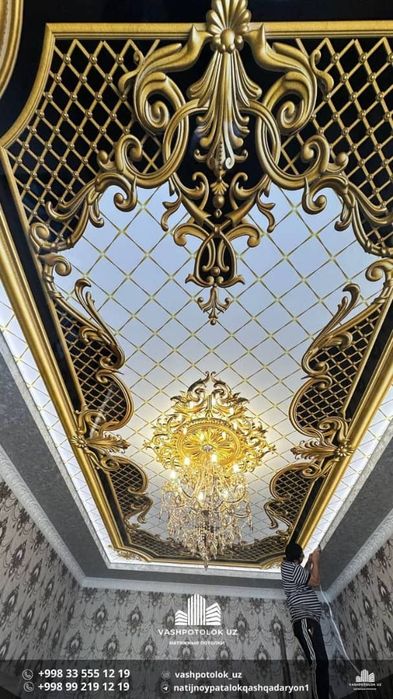 Uy va ofislar uchun natijnoy potolok xizmati
