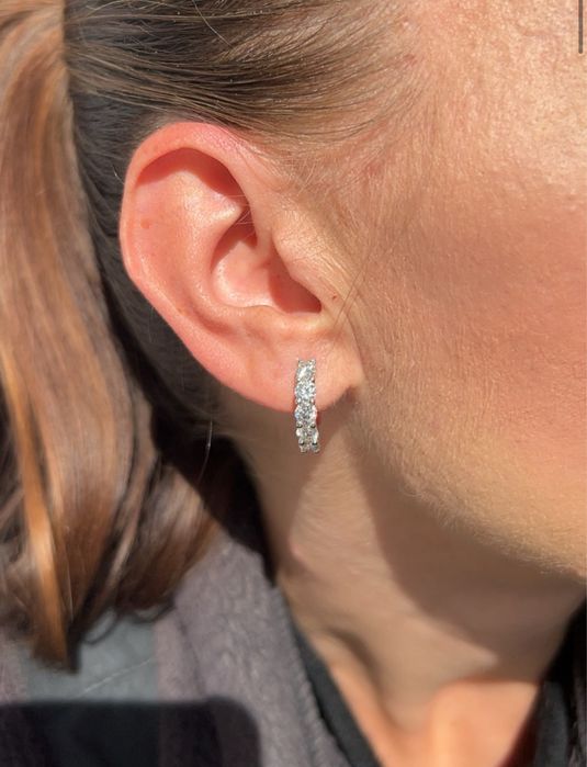 Cercei Hoops 3 CT Moissanite