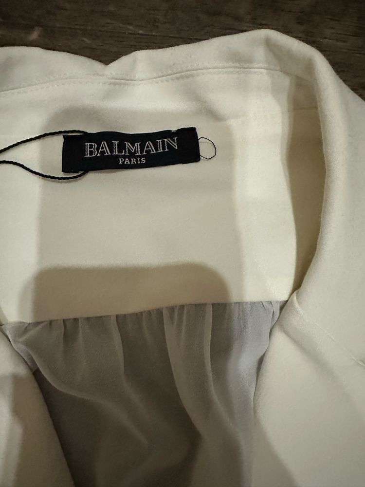 Бяла рокля Balmain