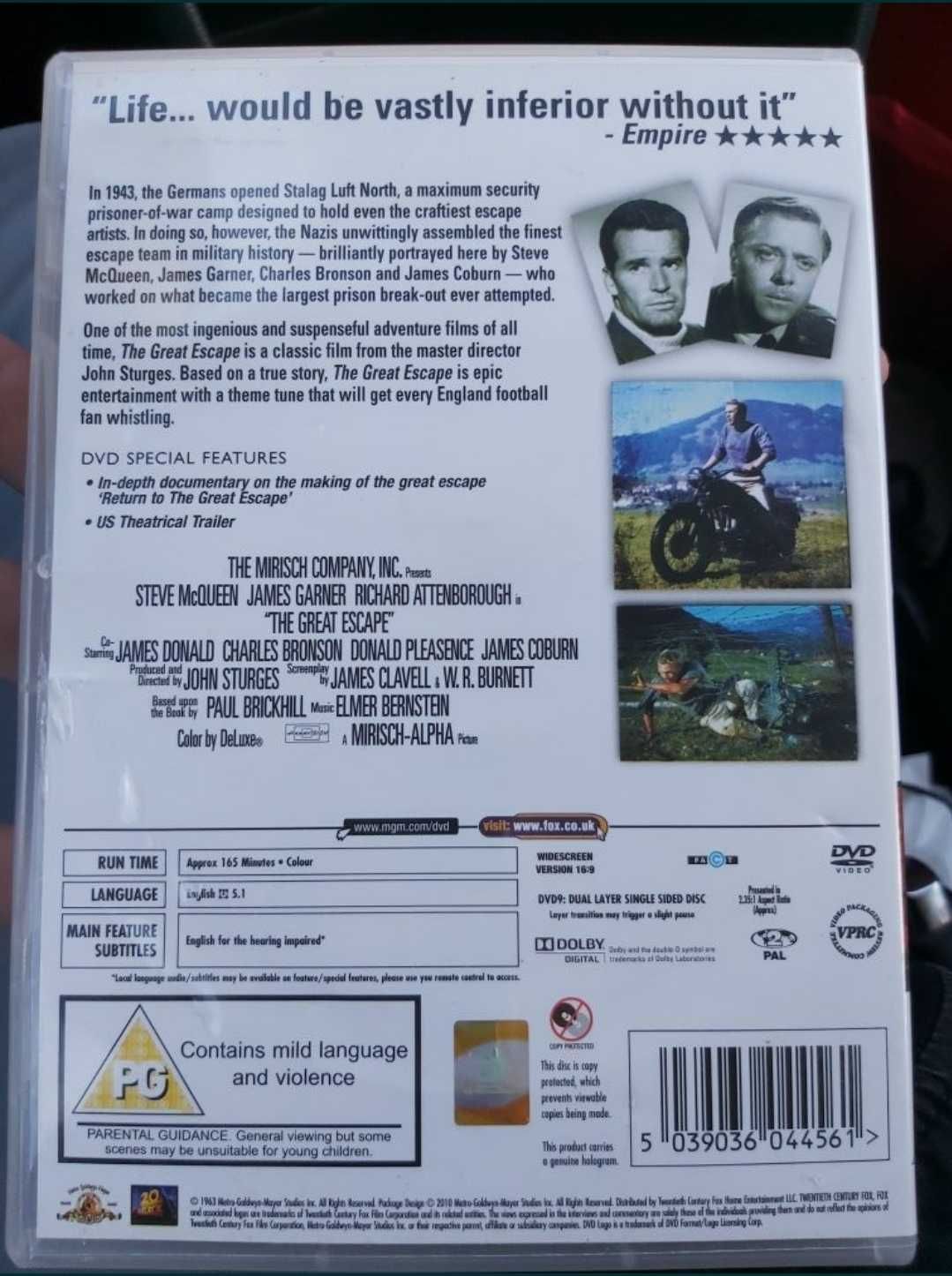 DVD original " The great escape " din 1963 Cu Steve Mc Queen