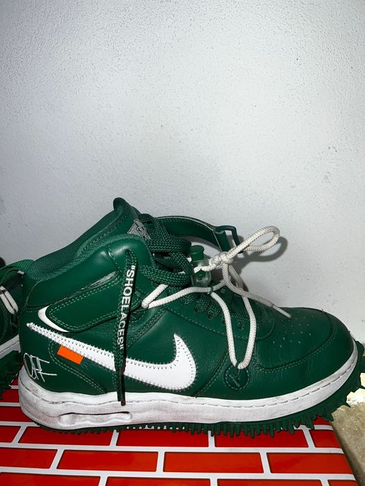 Air force 1 mid off-white pine green marimea 41