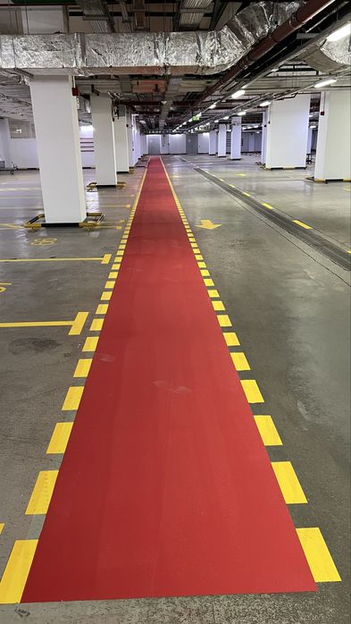 Нанесение дорожной разметки Разметка парковок паркингов Недорого