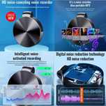 Музикален MP3Плеър 8xDSP Ядрен Микрофон Диктофон Глас Контрол Рекордер