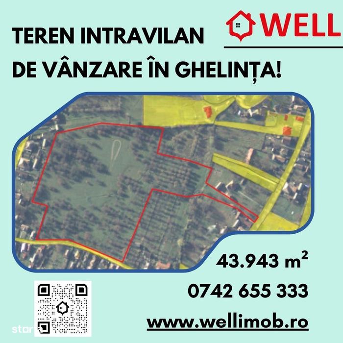Teren intravilan de vânzare în Ghelința!