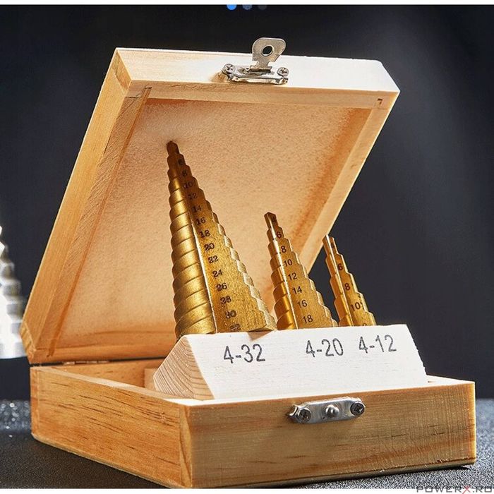 Set 3 burghie conice, 4-32 mm, Verke