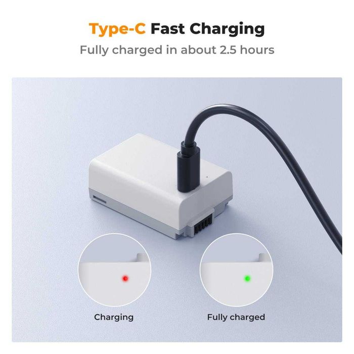 K&F Concept Батерия EN-EL25 с USB-C порт за Nikon Z30 / Z50 / Zfc