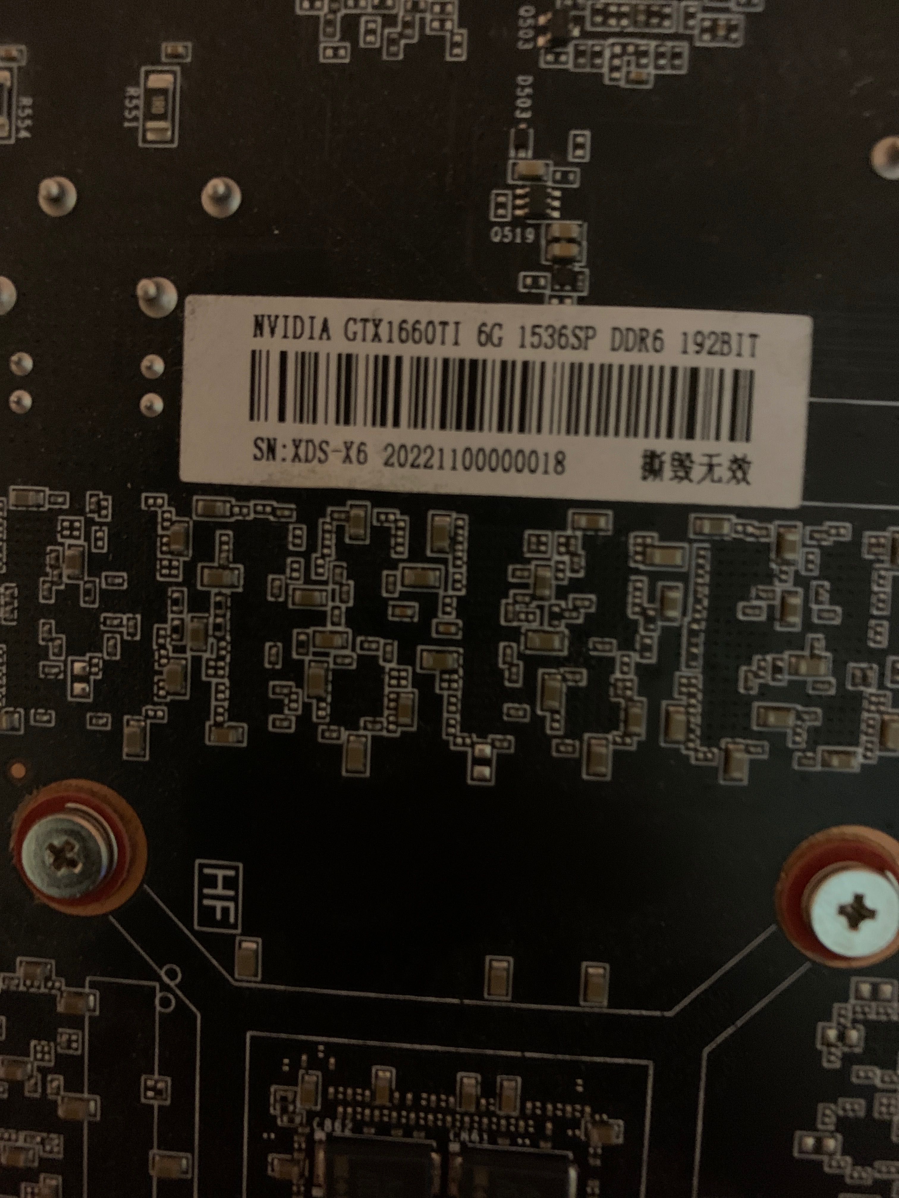 Видеокарт Nvidia GTX 1660Ti 6GB DDR6 192Bit