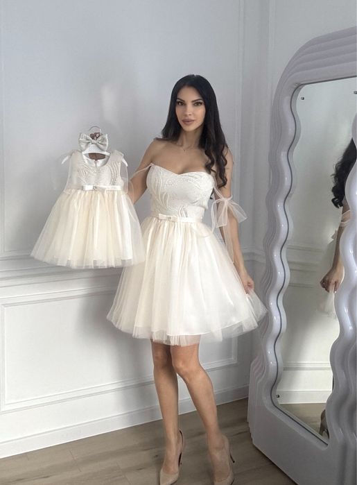 Комплект рокли дамска и детска -за мама и бебе