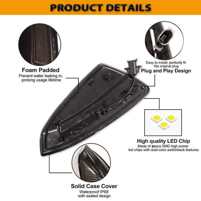 динамични LED мигачи огледала Мерцедес Мл Mercedes W204 S204 W639