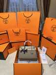 Geanta Hermes Kelly 32cm Etoupe/Piele naturala 100%/Punga/Cutie Hermes