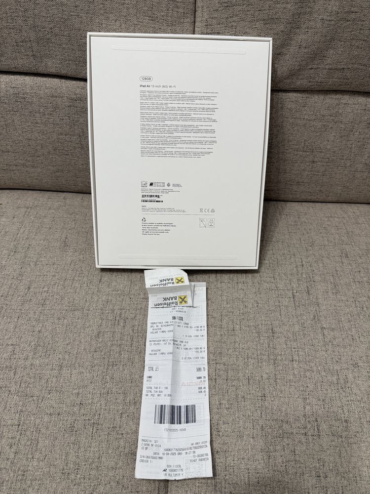 ipad air de 13” cu M2 128gb space gray, garantie 2 ani media galaxy