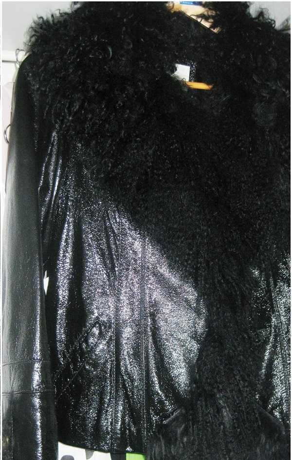 Кожаная куртка, натуральная кожа и шерсть, Германия, 44-46 размер