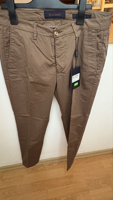 Pantaloni noi BULGARINI Italia chinos bumbac barbati M