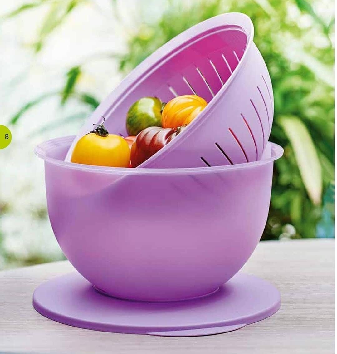 TUPPERWARE - Таппервер. Чаша 4.3л + дуршлаг. 8200тг.
