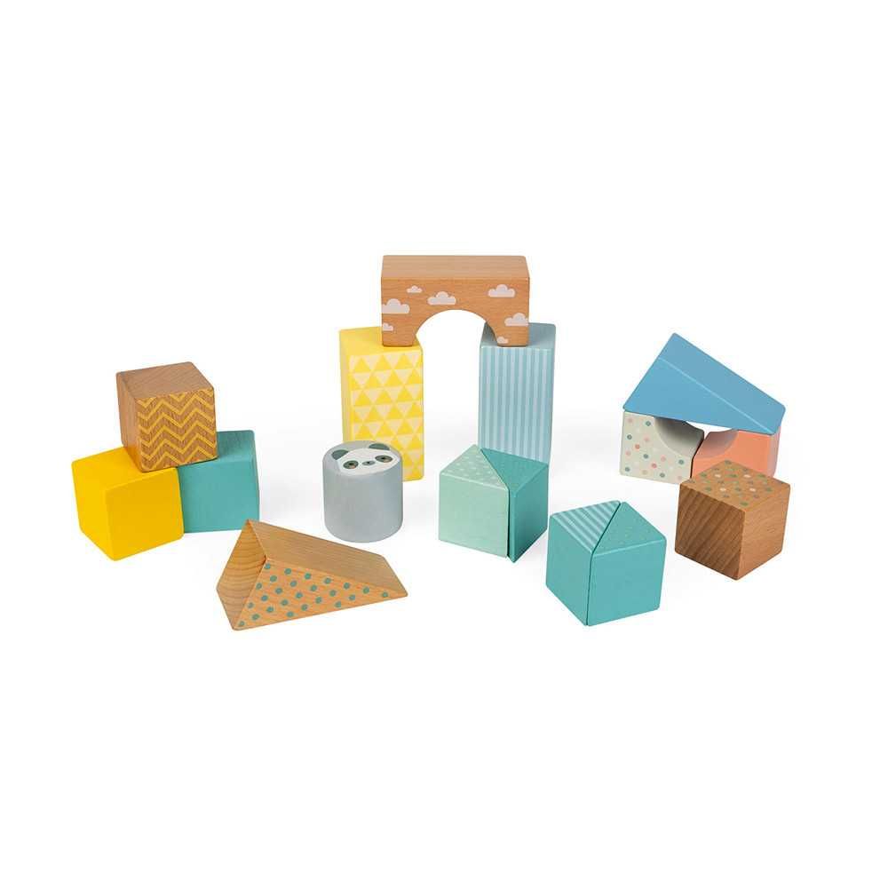Jucărie de tras și cuburi (lemn) - Janod J05152